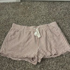 Pink striped shorts